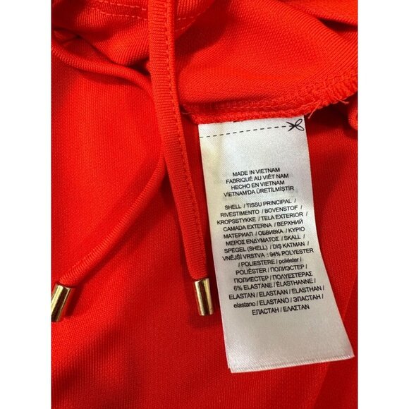 Lauren Ralph Lauren Womens Size XL Orange Ruffle Trim Surplice Jersey Top NWT - Picture 7 of 7